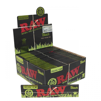 Бумага RAW Black Organic Hemp KS - Самокрутки - Бумага RAW - Магазин вапорайзеров, бонгов и лучших аксессуаров для курения  rastastore.ru